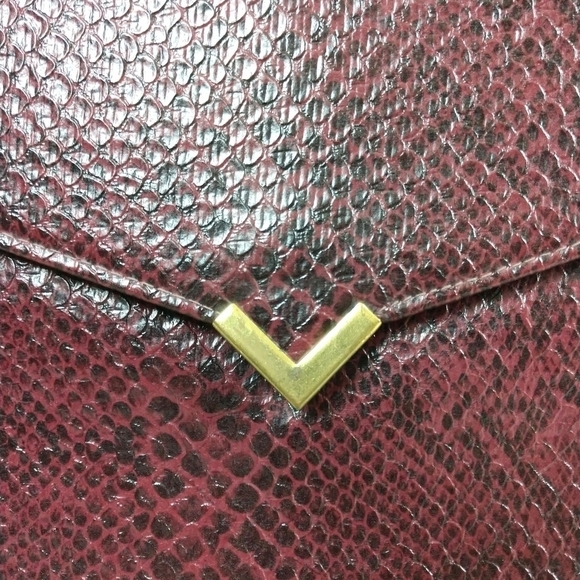 Shirl Miller LTD. Vintage Snakeskin Pattern Envelope Clutch Purse - Picture 2 of 9